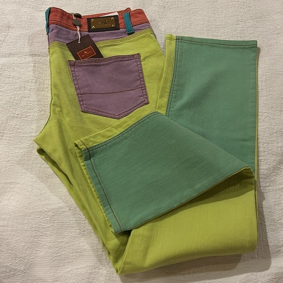 ETRO Boyfriend Multicolor Denim Jeans. NWT. 28 - Picture 2 of 12